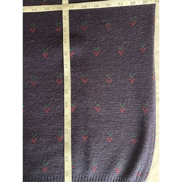 S1 90s Vintage John Ashford Grandma pa Printed Oversized Sweater One Size Wool B - Picture 5 of 5